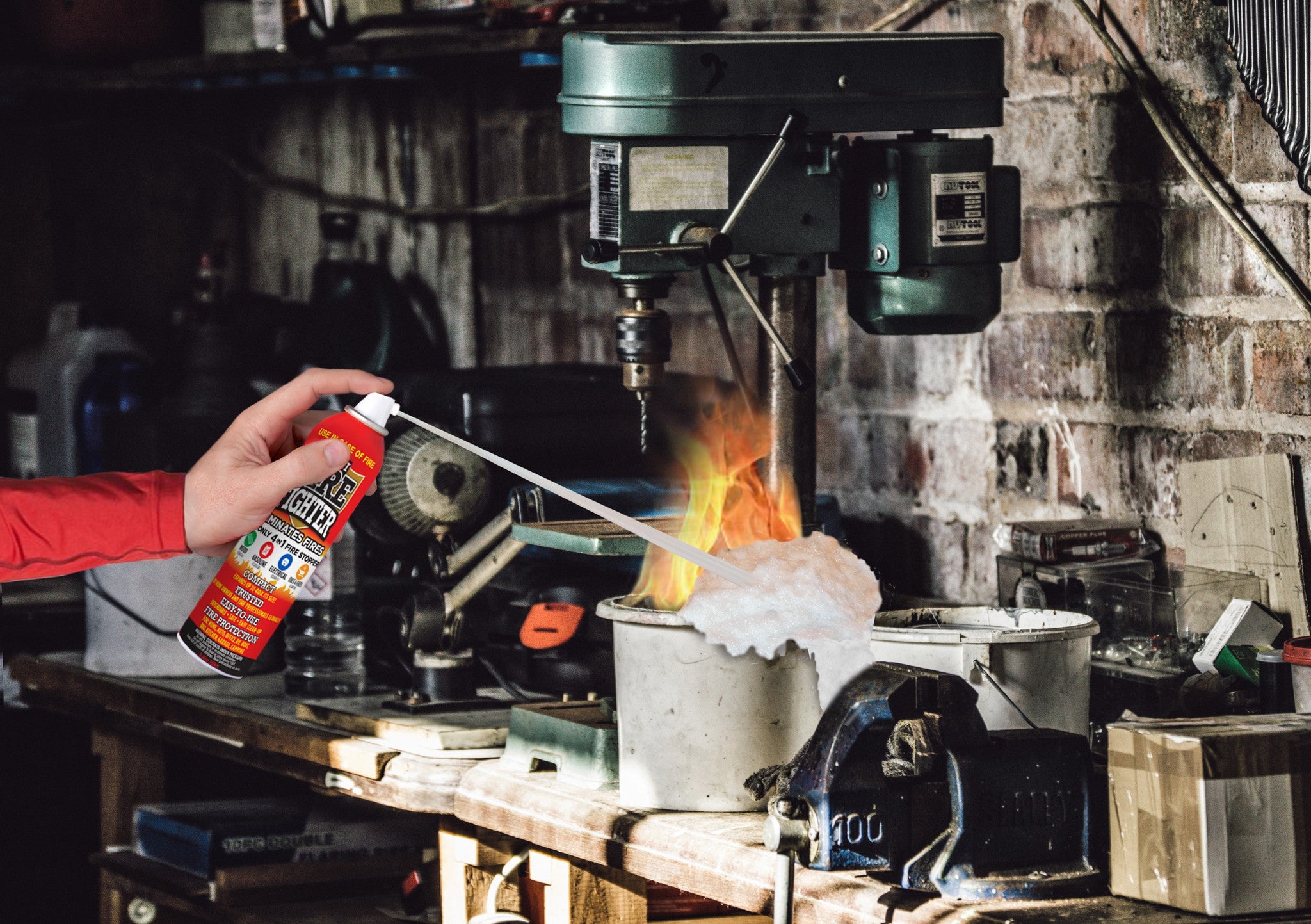 Mini Firefighter. Eliminates more fire types. Easy, non toxic, no fuss ...